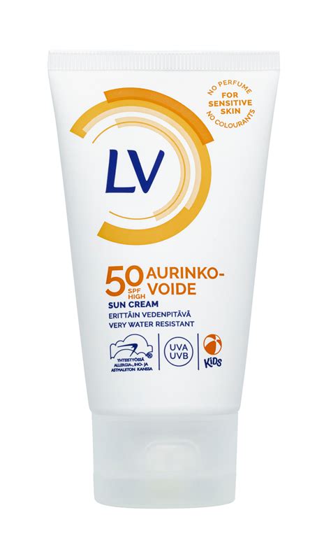 LV 75ml SPF50 Aurinkovoide, erittäin vedenkestävä .